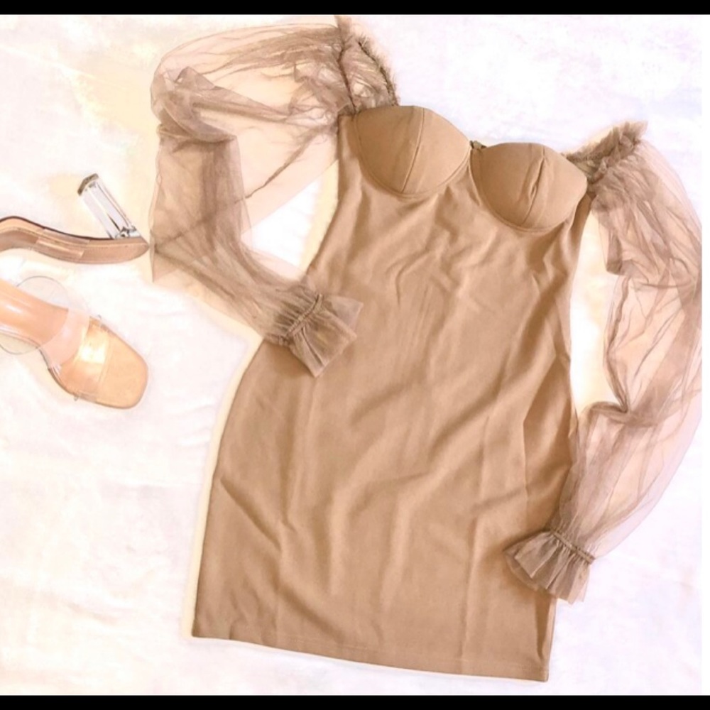 Mini Dress, Mocha, Parisian.